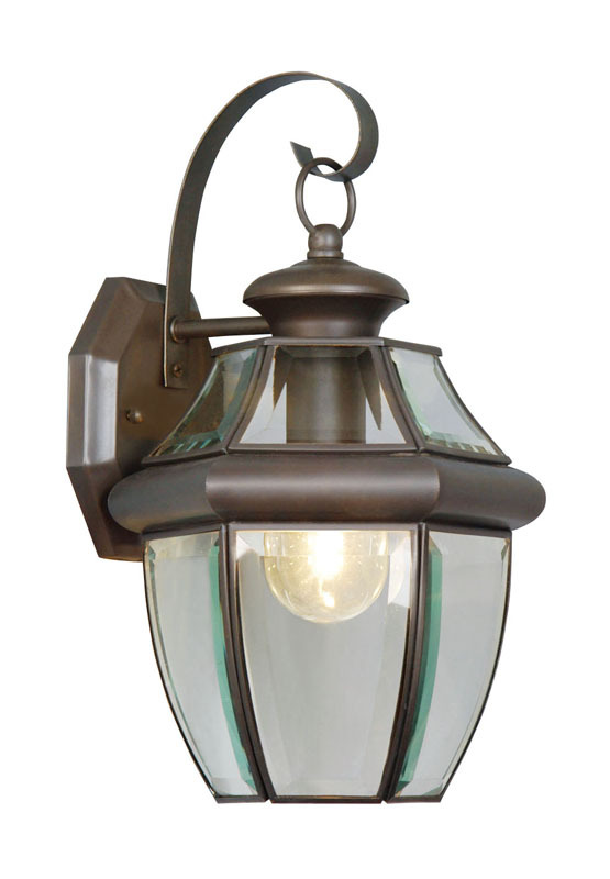 1 Light Bronze Outdoor Wall Lantern