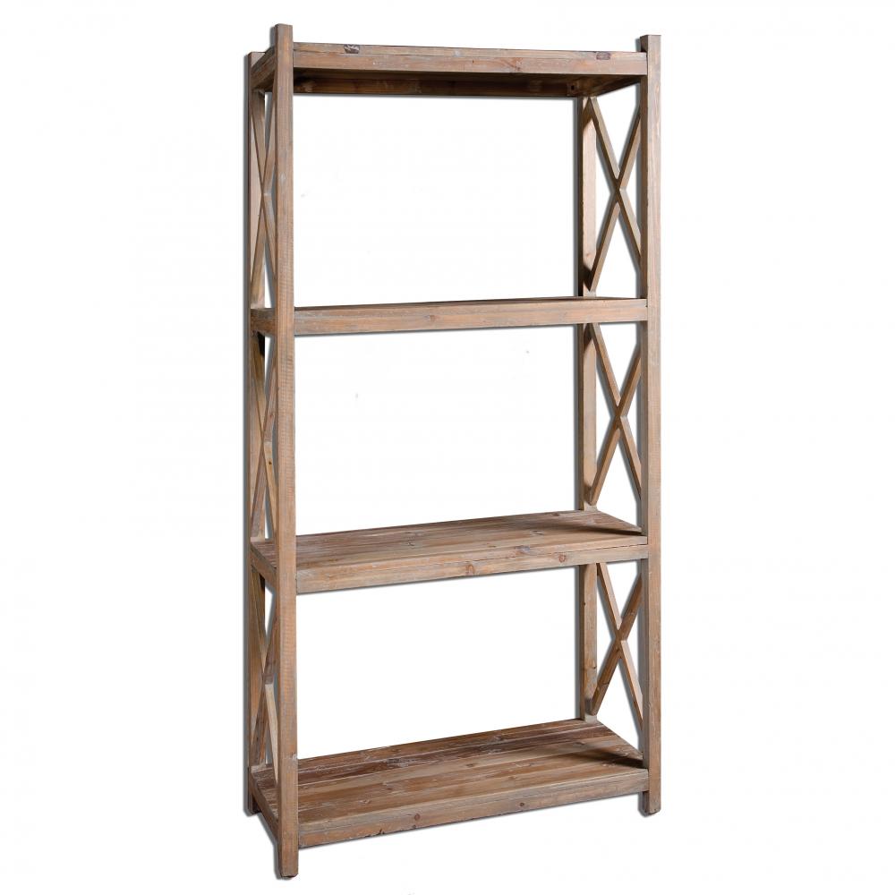 Uttermost Stratford Reclaimed Wood Etagere