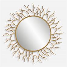 Uttermost 09814 - Into The Woods Gold Round Mirror