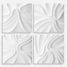 Uttermost 04368 - Snowdrift Scultped White Wall Decor, S/4