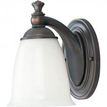 Progress P3027-74 - Victorian Collection One-Light Venetian Bronze White Opal Glass Farmhouse Bath Vanity Light