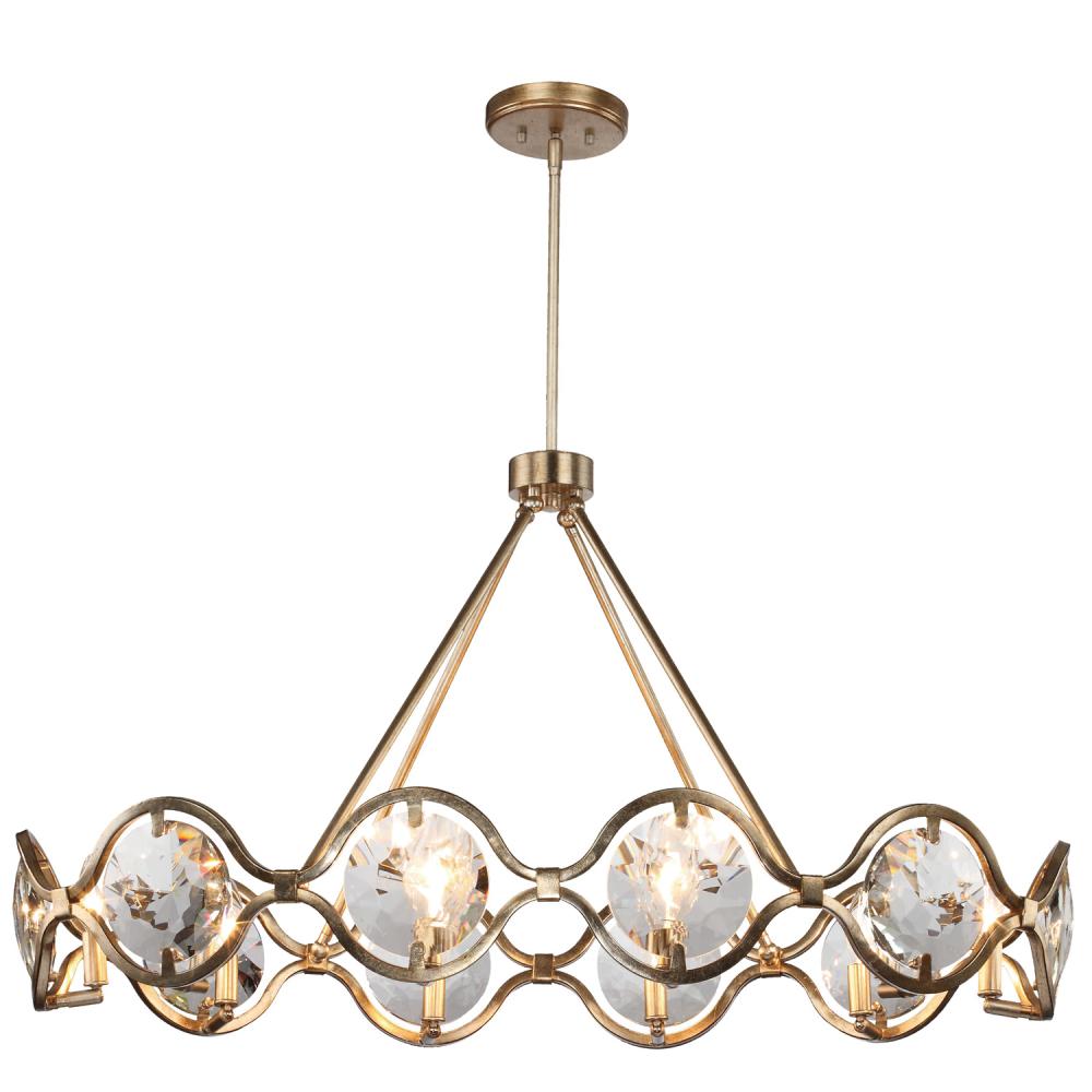 Quincy 10 Light Distressed Twilight Chandelier