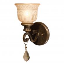 Crystorama 7501-BU-GT-S - Norwalk 1 Light Golden Teak Swarovski Strass Crystal Bronze Umber Sconce