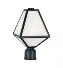 Crystorama GLA-9707-OP-BC - Brian Patrick Flynn Glacier 1 Light Black Charcoal Outdoor Post