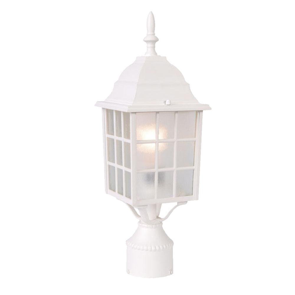 Nautica Collection Post-Mount Outdoor Textured White Light Fixture