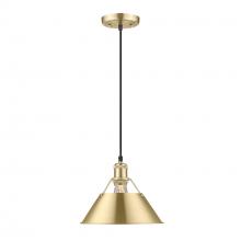 Golden 3306-M BCB-BCB - Orwell BCB Medium Pendant - 10" in Brushed Champagne Bronze with Brushed Champagne Bronze shade