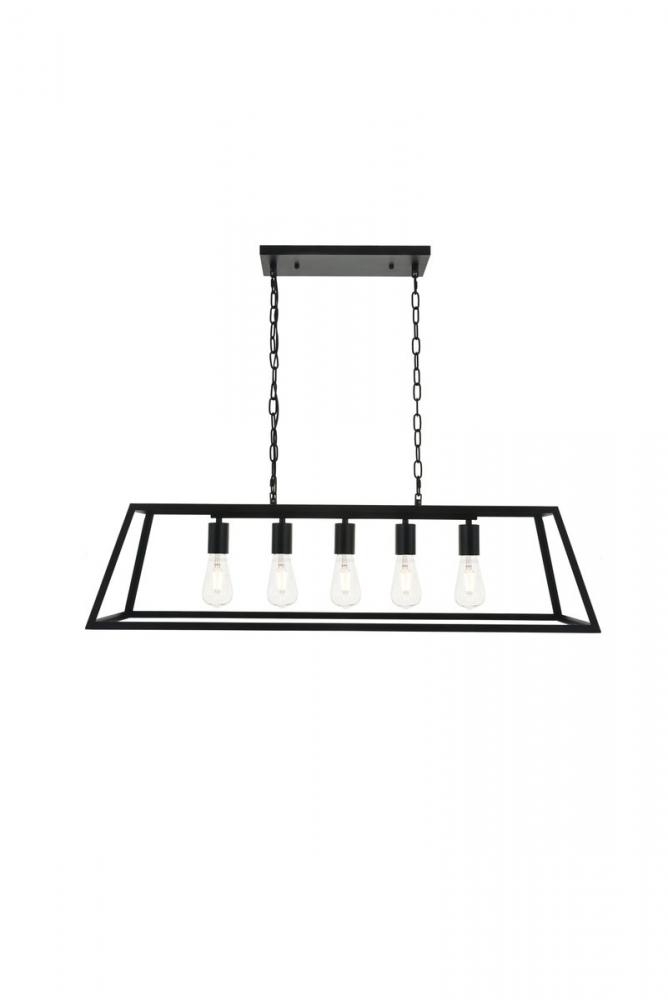 Resolute 5 light black Pendant