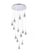 Elegant 3813D30C - Amherst 30 Inch LED Chandelier in Chrome