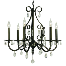 Framburg 2986 BN - 6-Light Brushed Nickel Liebestraum Dining Chandelier